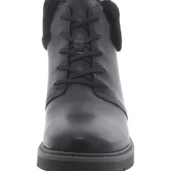 Leighly Lace Leather Faux Fur Trim Ankle Boots