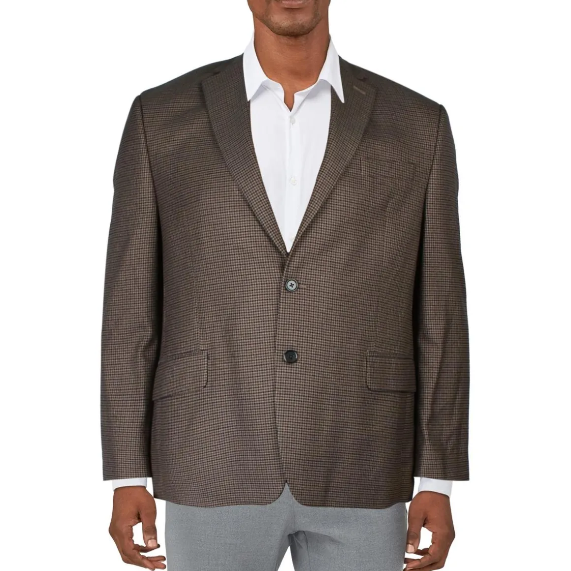 Leland Houndstooth Knit Two-Button Blazer