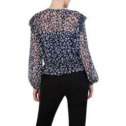 Leopard Ruffled Blouse