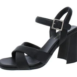 Lessia Leather Criss-Cross Slingback Heels