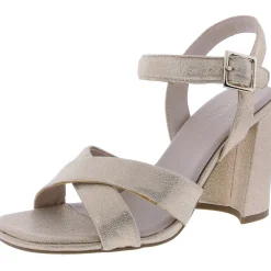 Lessia Leather Criss-Cross Slingback Heels