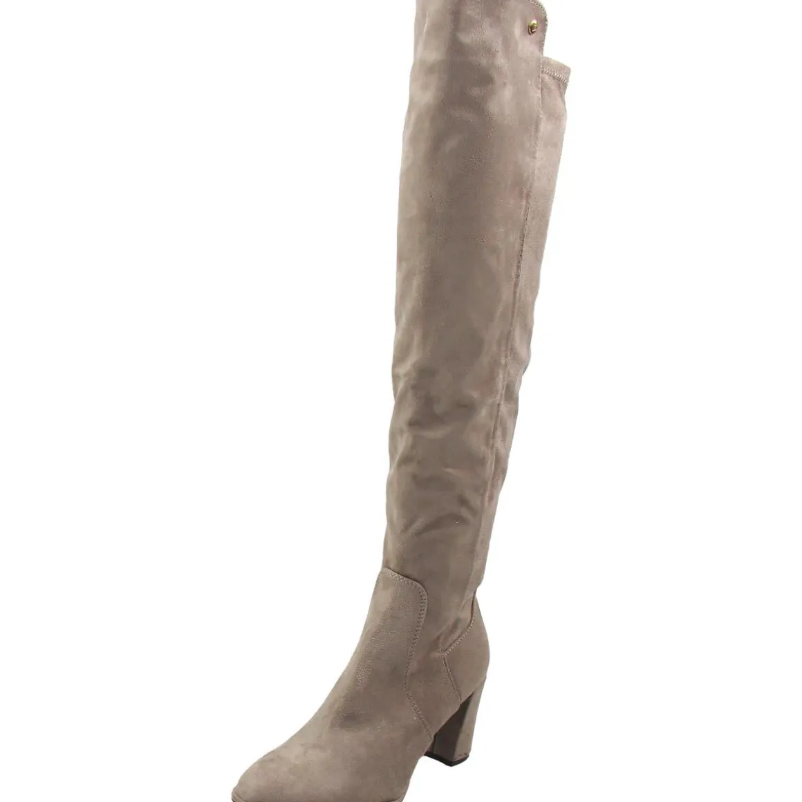 Leyla Block Heel Faux Suede Over-The-Knee Boots