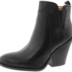 L-Gamble Block Heel Leather Booties