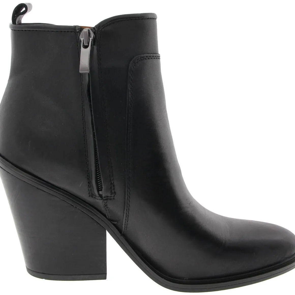 L-Gamble Block Heel Leather Booties