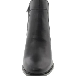 L-Gamble Block Heel Leather Booties