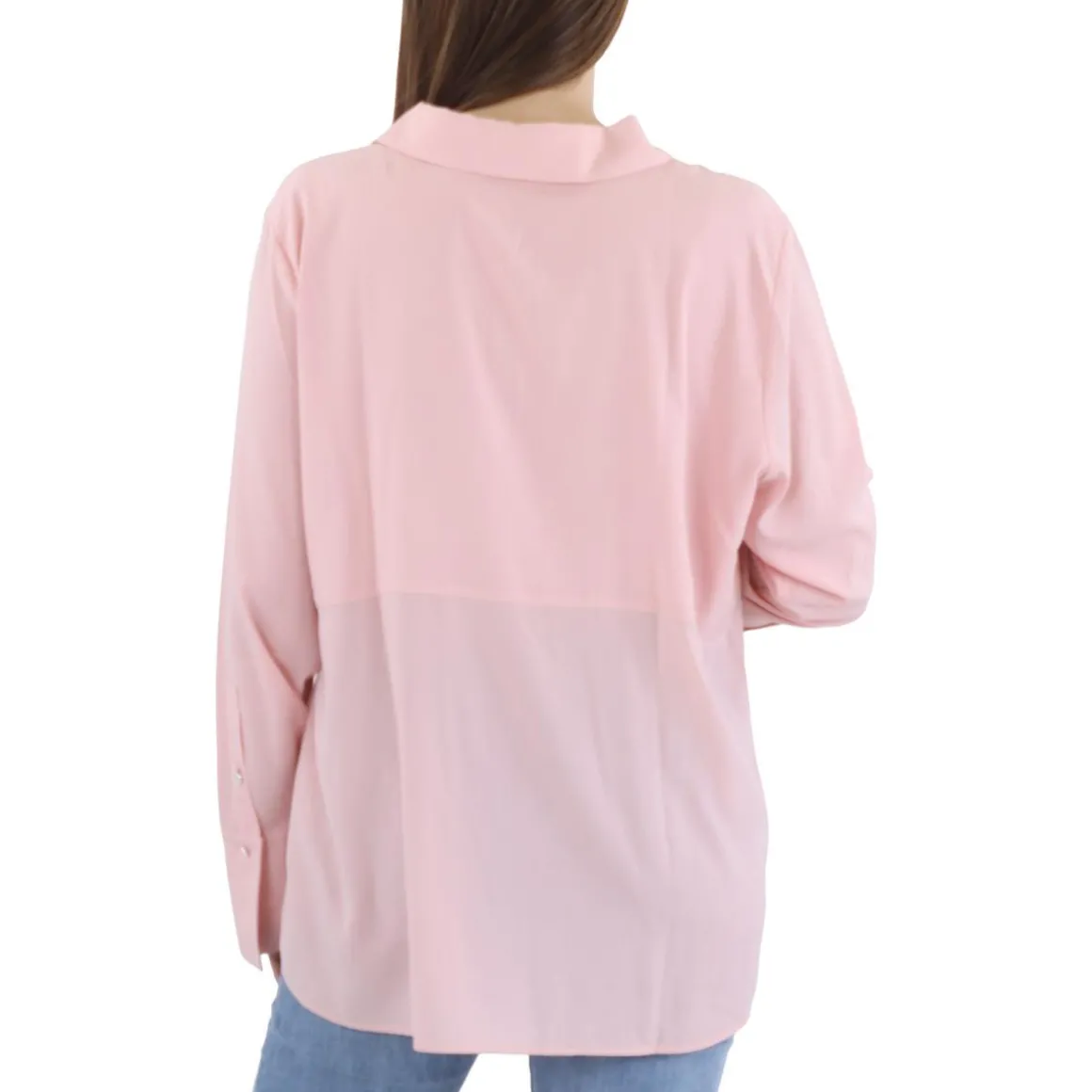 Lightweight Collared Button-Down Top