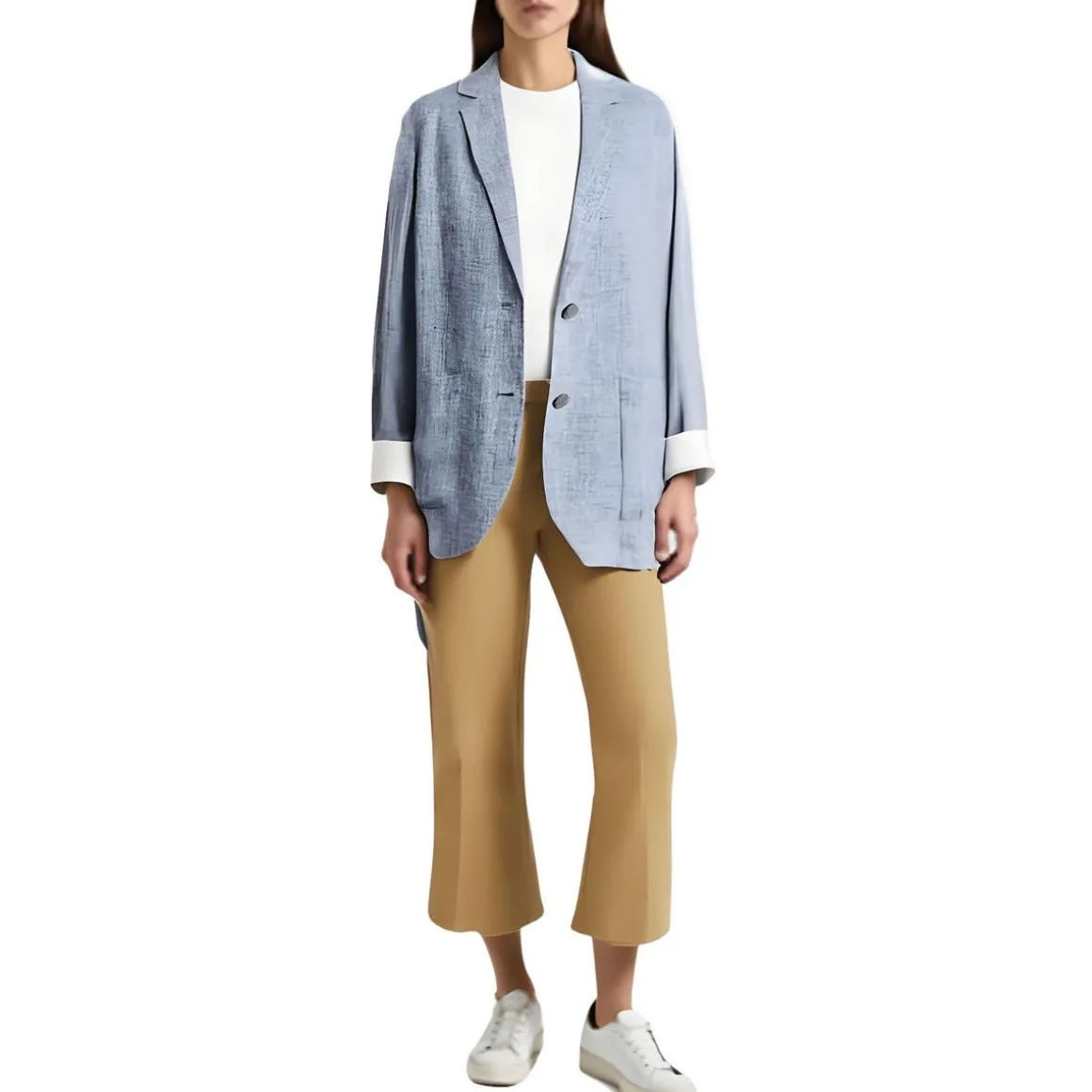 Lightweight Notch Collar Two-Button Blazer
