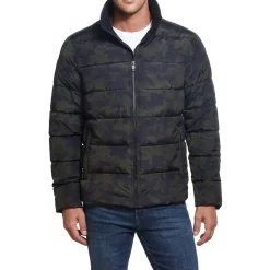 Lightweight Quilted Puffer Jacket with Fleece Lined Collar