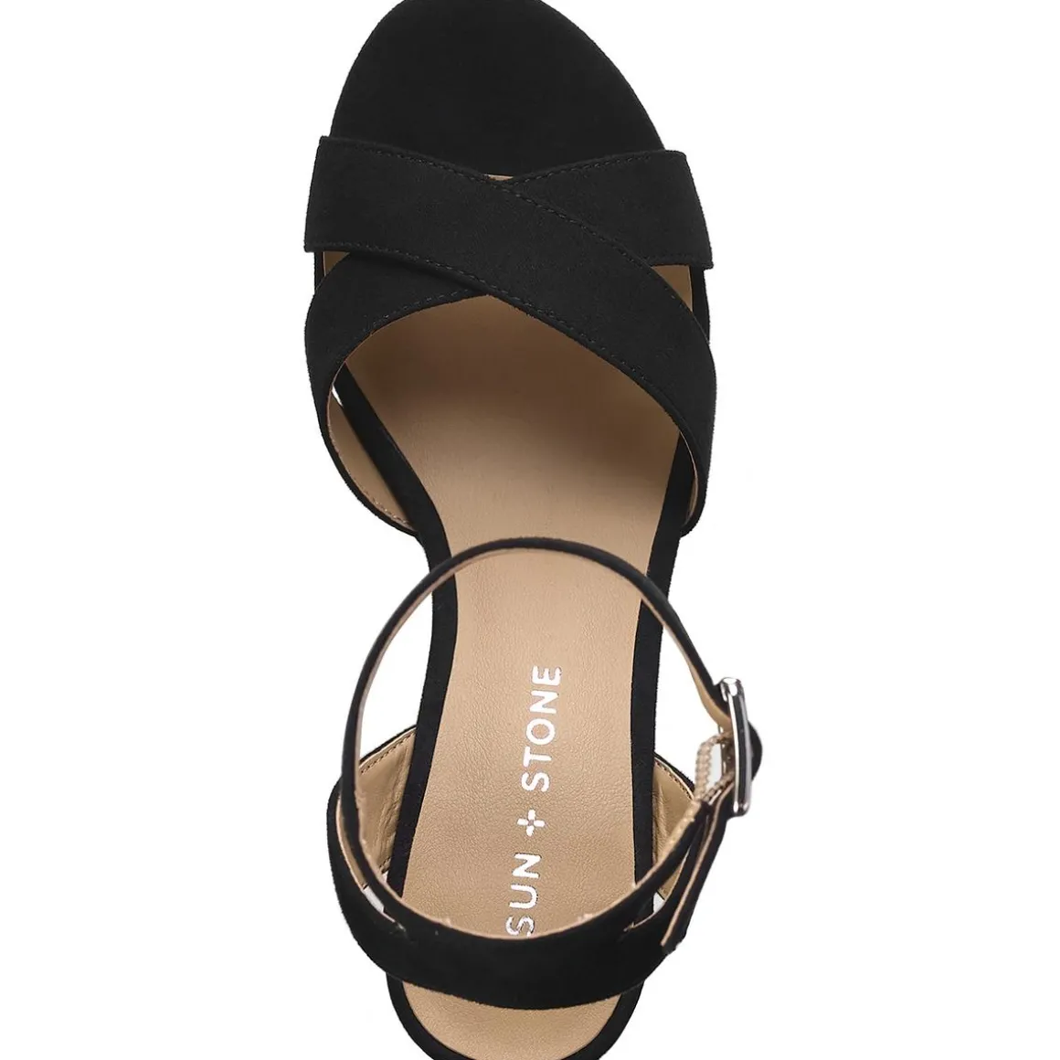 LILLAHF Faux Suede Ankle Strap Block Heel