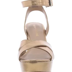 LILLAHF Faux Suede Ankle Strap Block Heel