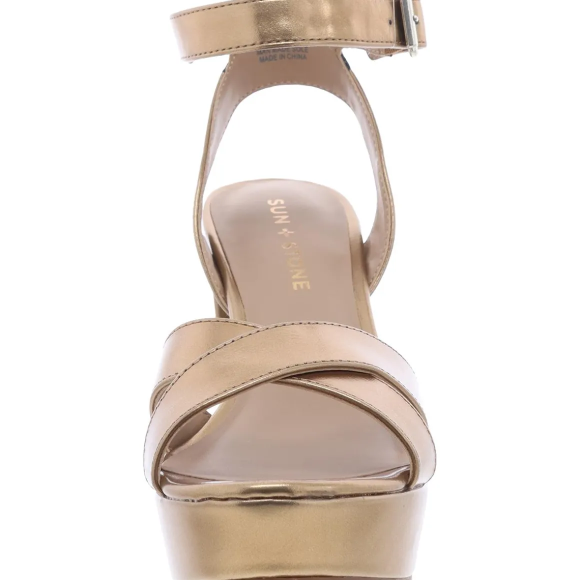 LILLAHF Faux Suede Ankle Strap Block Heel