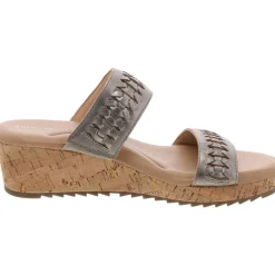 Lillia Cork Open Toe Slide Sandals