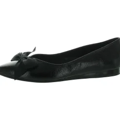 Lily Bow Faux Leather Pointed Toe Loafers