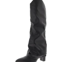 LINDEY3 Slouchy Leather Knee-High Boots