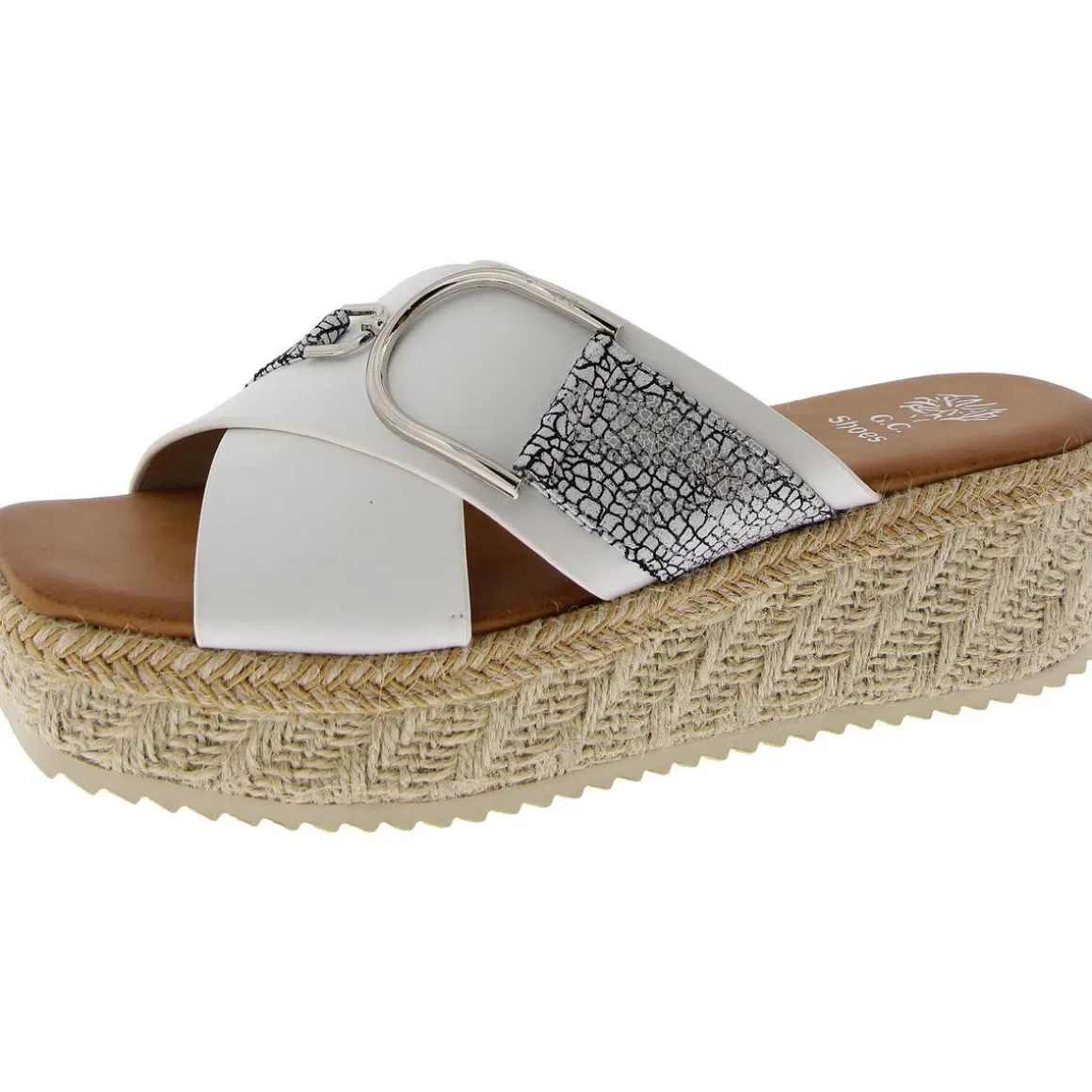 Lindsey Faux Leather Slip-On Espadrilles