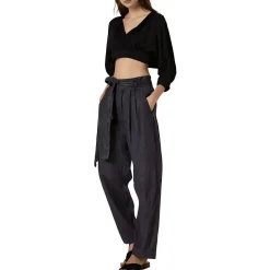 Linen Belted Trouser Pants