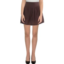 Linen Blend Lace Trim Skort