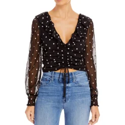 Liz Floral Ruffled Cropped