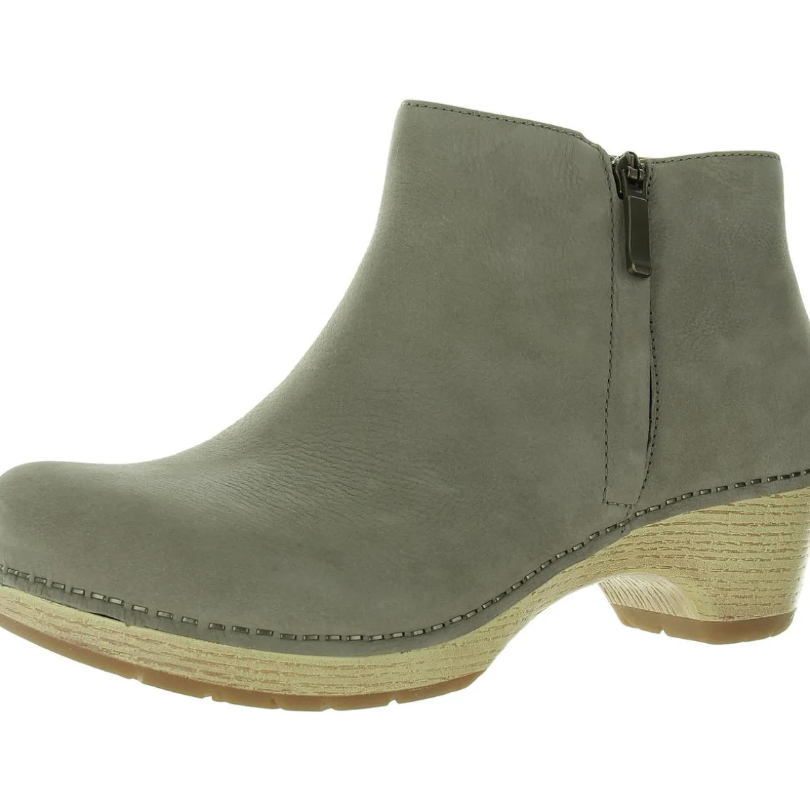 Lizanne Milled Nubuck Zipper Leather Ankle Boots