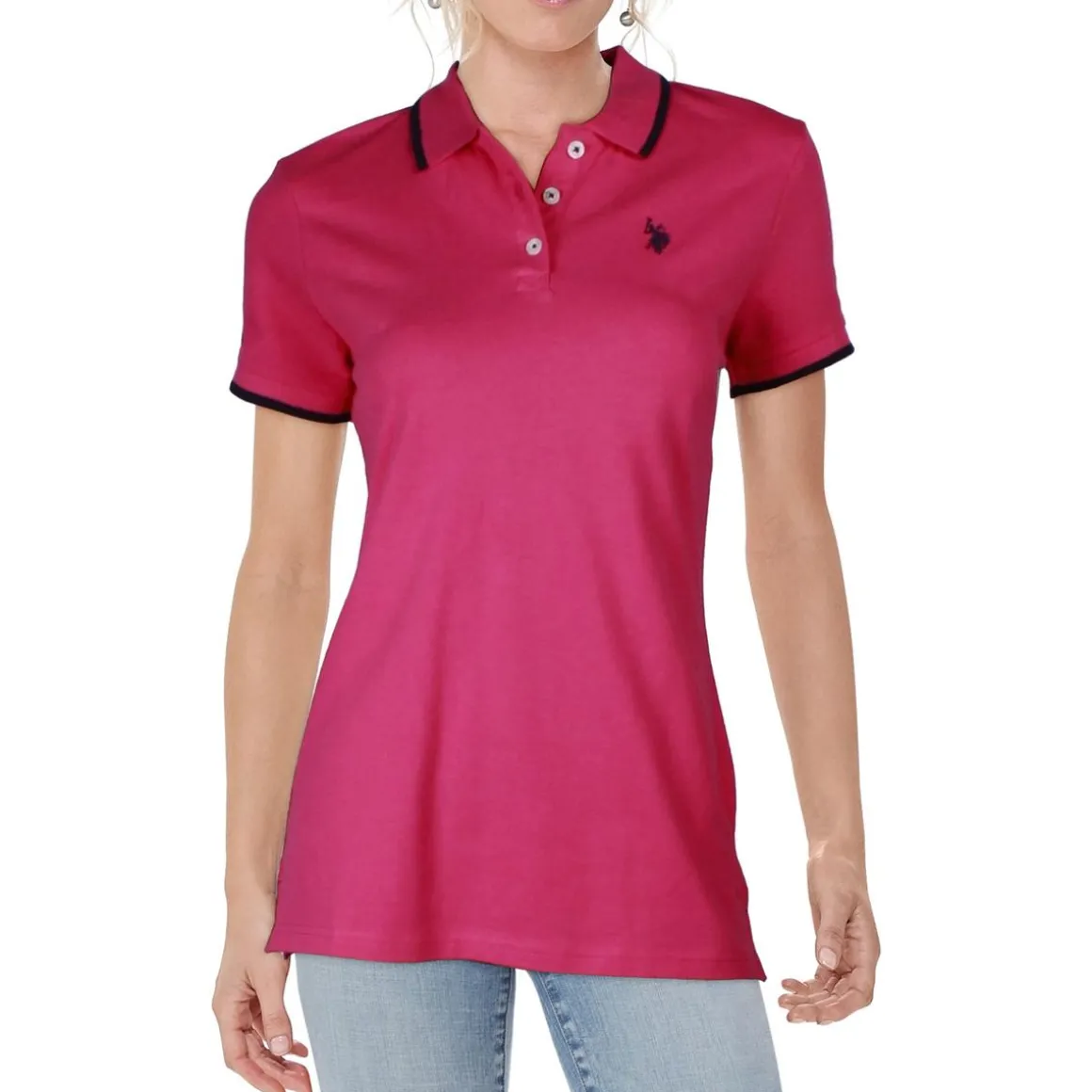 Logo Cotton Polo Top