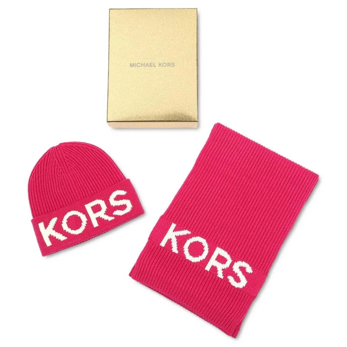 Logo Knit Hat & Scarf Set