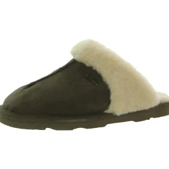 LOKETTA Suede Slip On Slide Slippers