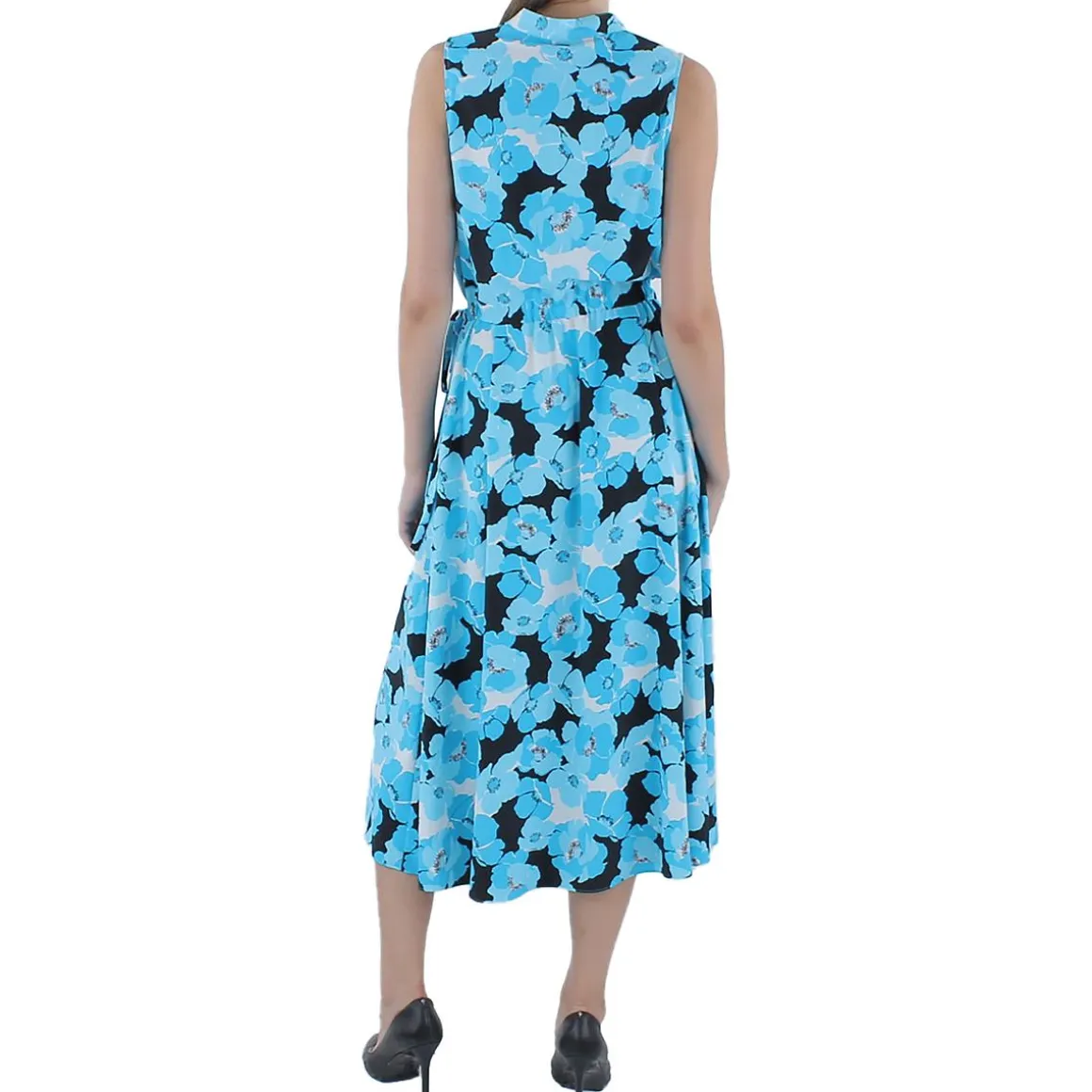 Long Drawstring Waist Midi Dress