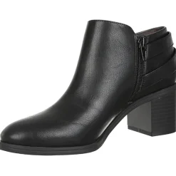 Lorelai Zipper Faux Leather Ankle Boots
