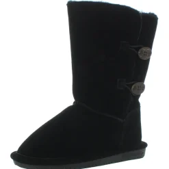 Lori Fur Trimmed Suede Shearling Boots
