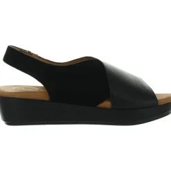 LORI X-BAND Leather Open Toe Wedge Sandals