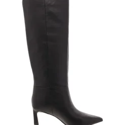 Lorthey Leather Pointed Toe Knee-High Boots
