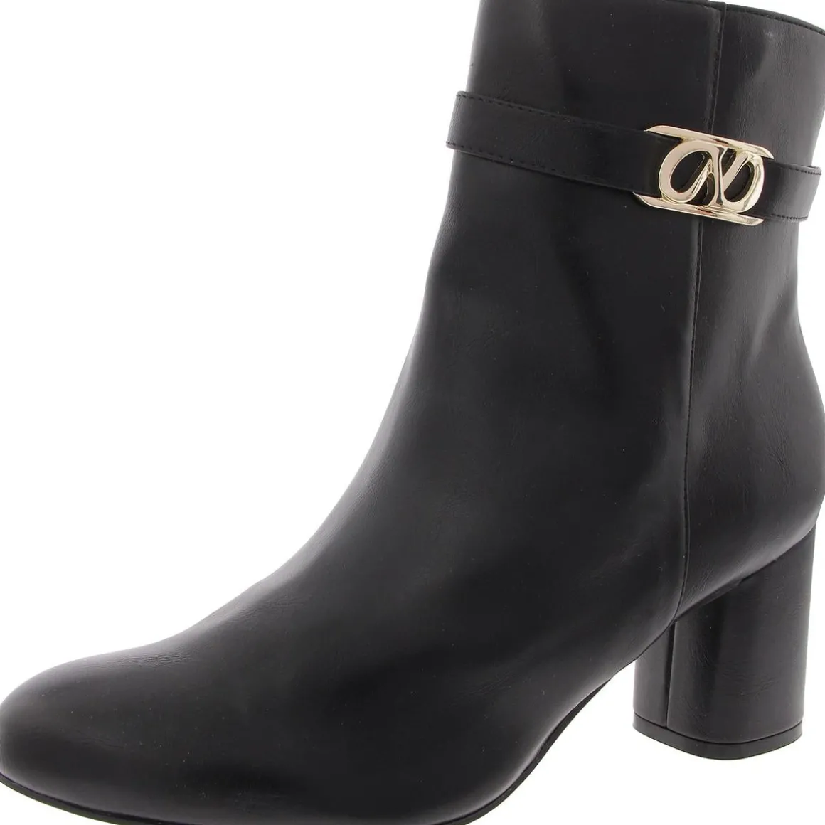 Lottie Faux Leather Solid Ankle Boots