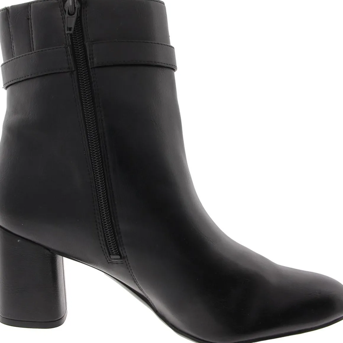 Lottie Faux Leather Solid Ankle Boots