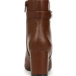 Lottie Faux Leather Solid Ankle Boots