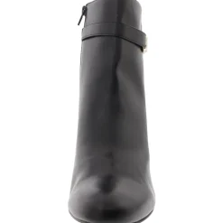 Lottie Faux Leather Solid Ankle Boots