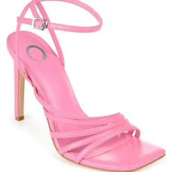 Louella Faux Leather Square Toe Heels