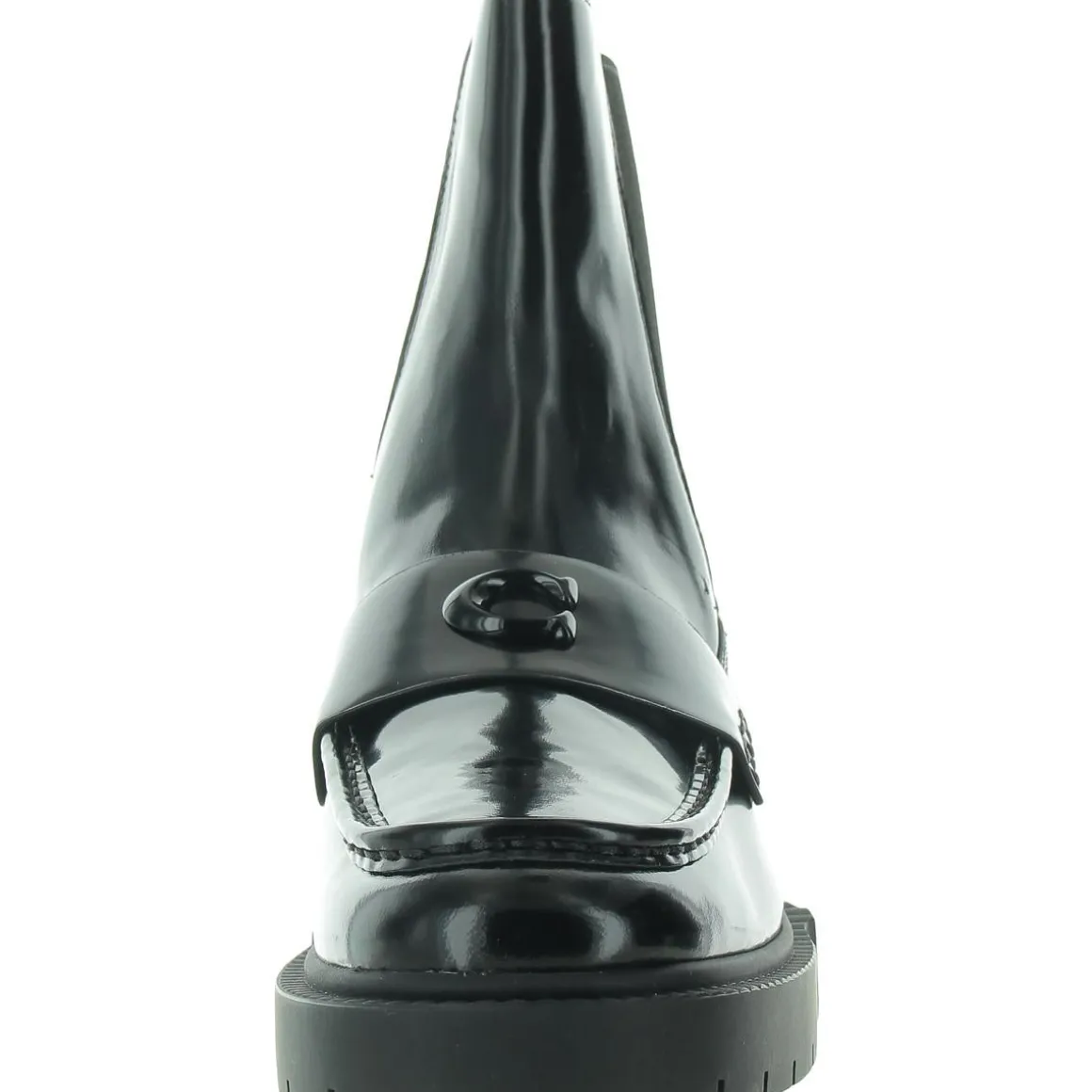 Louisa Leather Bootie Lugged Sole Chelsea Boots