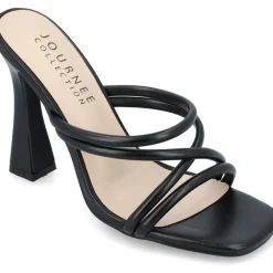 Louisse Faux Leather Slip On Heels