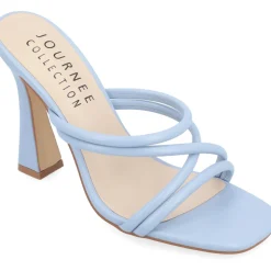 Louisse Faux Leather Slip On Heels