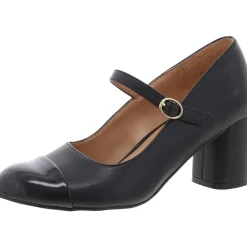 Lovable Metallic Faux Leather Mary Jane Heels