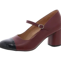 Lovable Metallic Faux Leather Mary Jane Heels