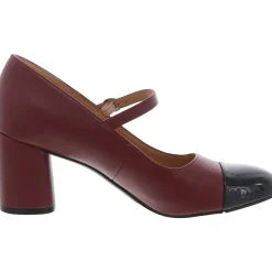 Lovable Metallic Faux Leather Mary Jane Heels