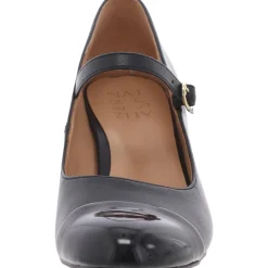 Lovable Metallic Faux Leather Mary Jane Heels