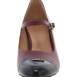 Lovable Metallic Faux Leather Mary Jane Heels