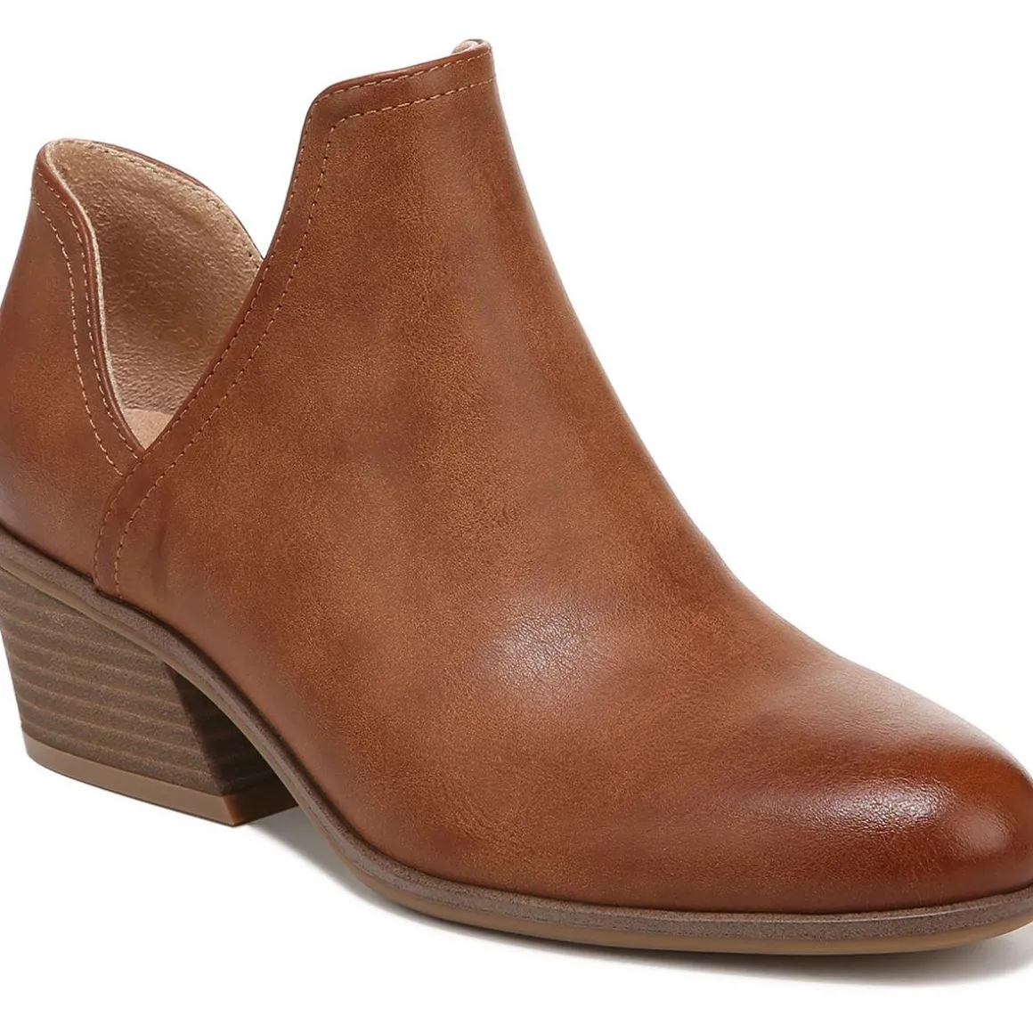 Lucille Round Toe Slip On Ankle Boots