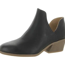 Lucille Round Toe Slip On Ankle Boots