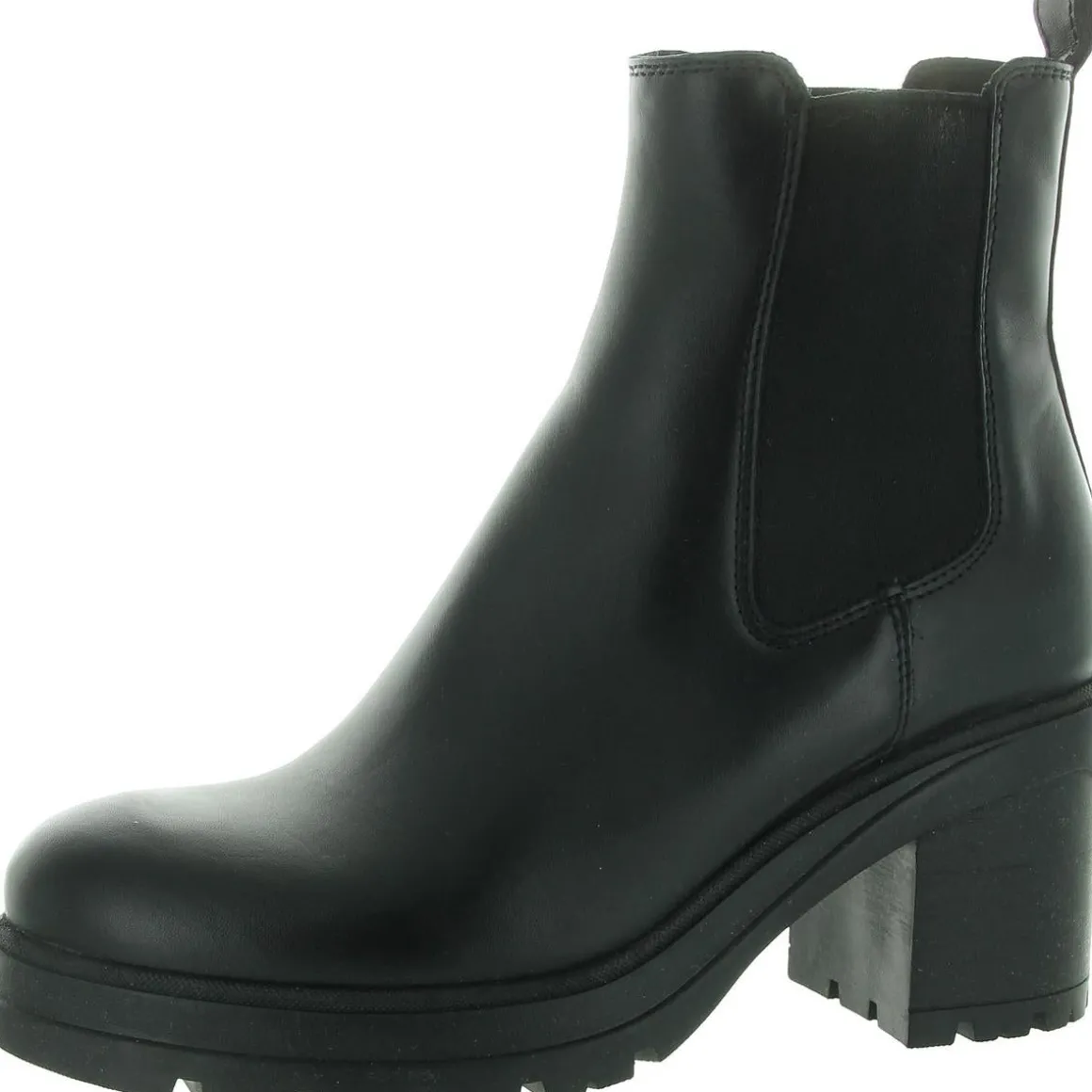 Lugged Sole Faux Leather Ankle Boots
