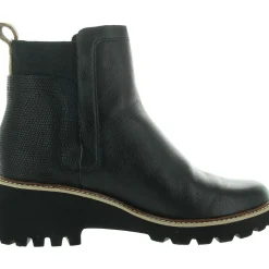 Lugged Sole Leather Ankle Boots