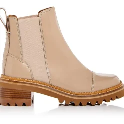 Lugged Sole Pull On Chelsea Boots