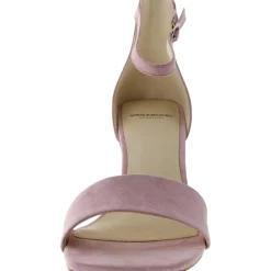 Luisa Suede Ankle Strap Block Heel